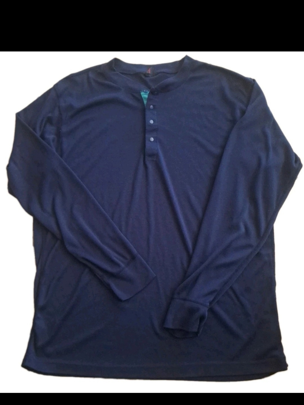Vtg Patagonia Capilene Henley USA XL 80s-90s Blue Long Sleeves